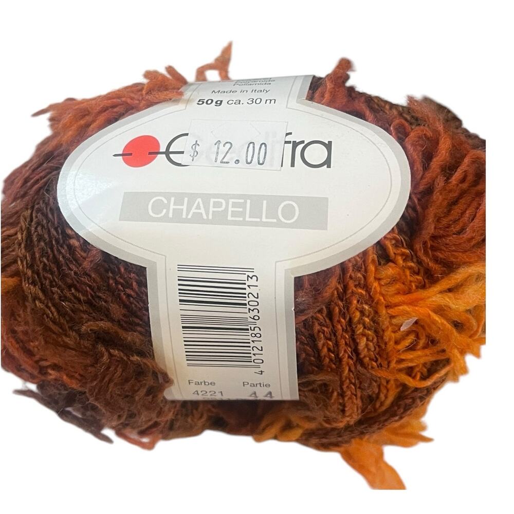 Gedifra CHAPELLO Italian Bulky Wool Yarn | 4221 Brown Orange Rust